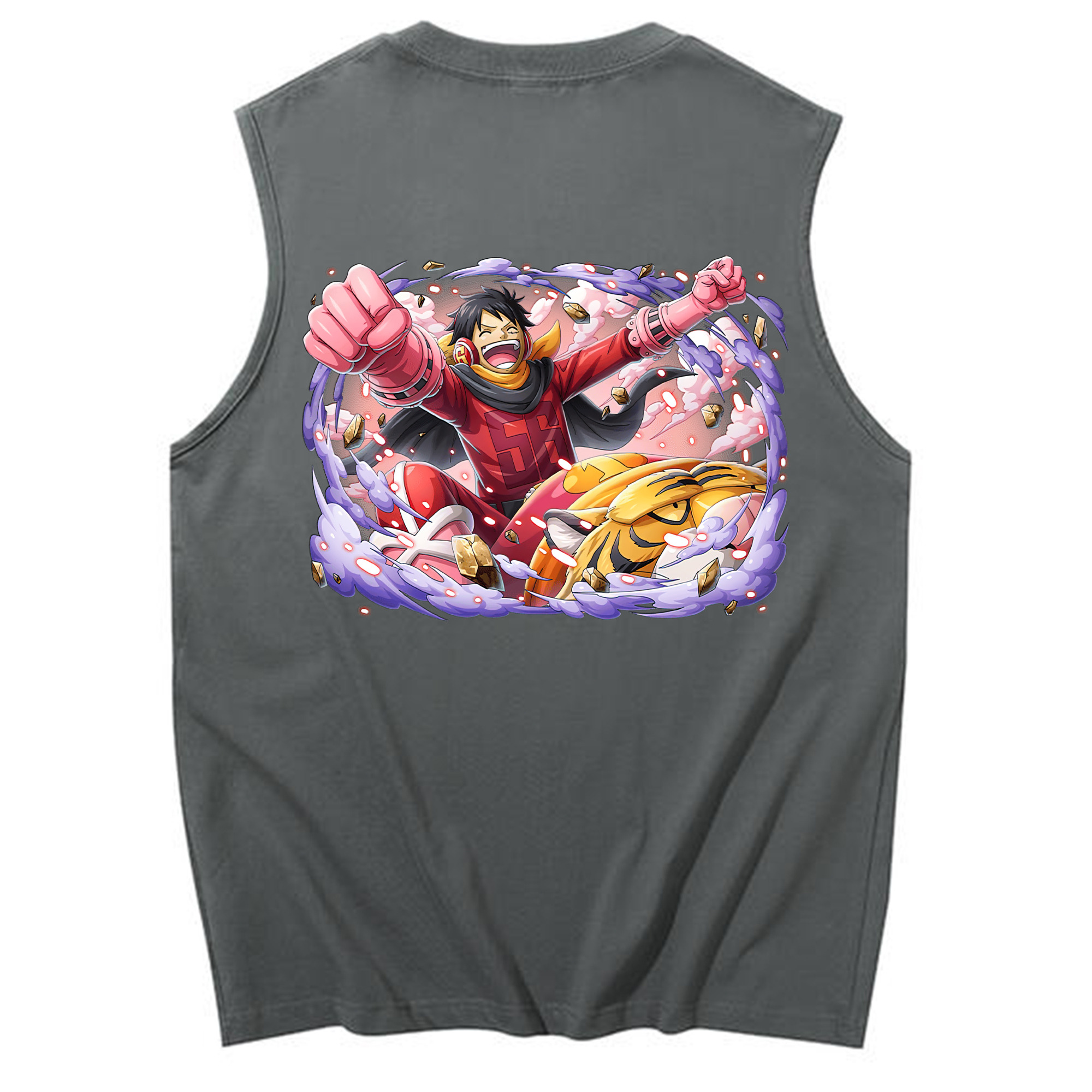 ワンピース モンキー・D・ルフィ ONE PIECE Monkey D. Luffy コットン100％タンクトップ（背面プリント）